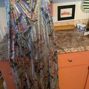 Chelsea & Violet Multicolor Sequin wide leg party pants